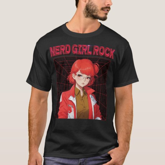 Nerd Rock Meisje T-shirt (Voorkant)