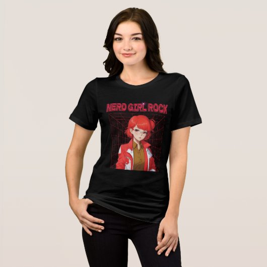 Nerd Rock Meisje T-Shirt (Voorkant volledig)
