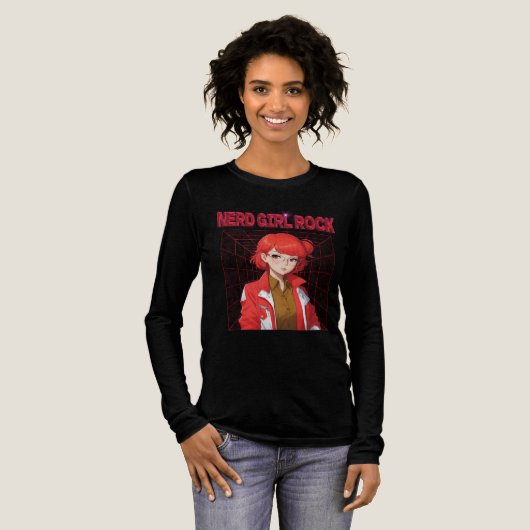 Nerd Rock Meisje T-Shirt (Voorkant)