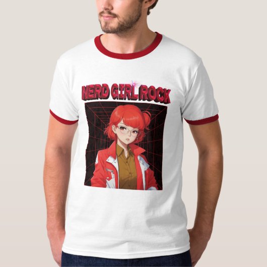 Nerd Rock Meisje T-shirt (Voorkant)