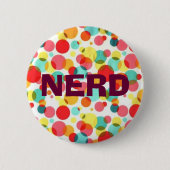 NERD RONDE BUTTON 5,7 CM (Voorkant)