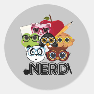 Nerd Ronde Sticker
