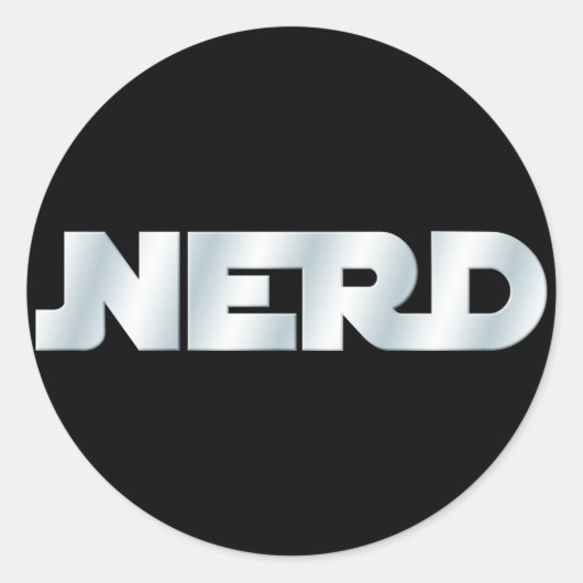 Nerd Ronde Sticker (Voorkant)