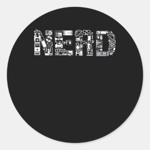 NERD RONDE STICKER