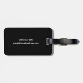 Nerd SciFi Gedistingeerd Futuristische Ruimte Blau Bagagelabel (Achterkant horizontaal)