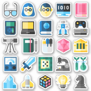 Nerd STEM Science Assorted Sticker Pack
