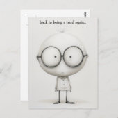 Nerd Student Briefkaart (Voorkant / Achterkant)