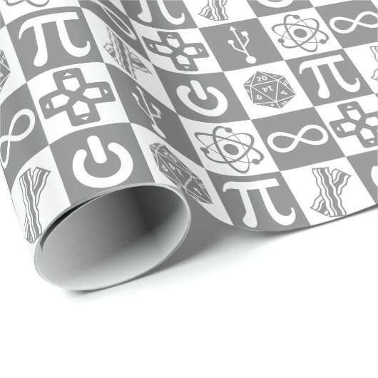 Nerd-symbolen Cadeaupapier (Rol Hoek)