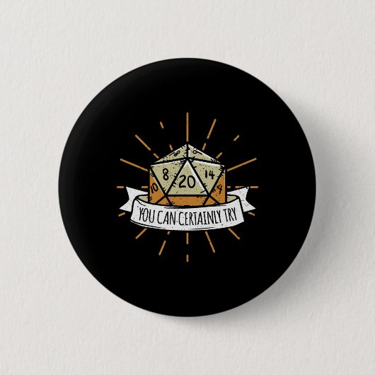 Nerd Tafelspel Kerker Dat Je Kunt Proberen Slepen Ronde Button 5,7 Cm (Voorkant)