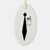 Nerd Uniform Keramisch Ornament (Rechts)