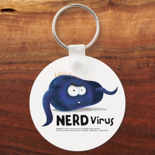 Nerd Virus Sleutelhanger (Voorkant)