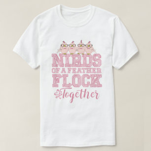 Nerd Vogel Grappige Nirds van dezelfde soort vlieg T-shirt