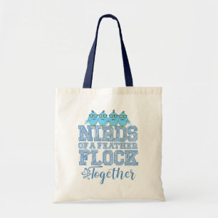 Nerd Vogels Funny Vogels van dezelfde Veer Vliegen Tote Bag