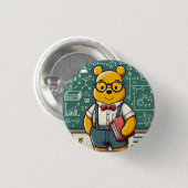 Nerd Winnie de Pooh 1 Ronde Button 3,2 Cm (Voorkant /achterkant)