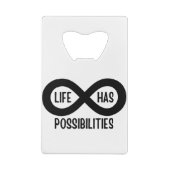 Nerd wiskundeleven biedt mogelijkheden creditkaart flessenopener (Achterkant)