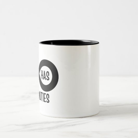 Nerd wiskundeleven biedt mogelijkheden tweekleurige koffiemok (Center)