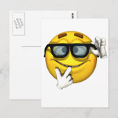 Nerd Yellow Face Briefkaart (Voorkant / Achterkant)