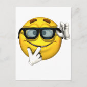 Nerd Yellow Face Briefkaart (Voorkant)
