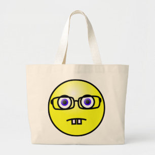 Nerd Yellow Face Canvas tas