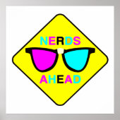 Nerd zone nerds voor CMYK geek Poster (Voorkant)