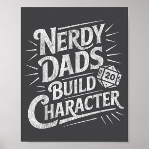 Nerdachtige vaders bouwen karakter Vader humor Poster