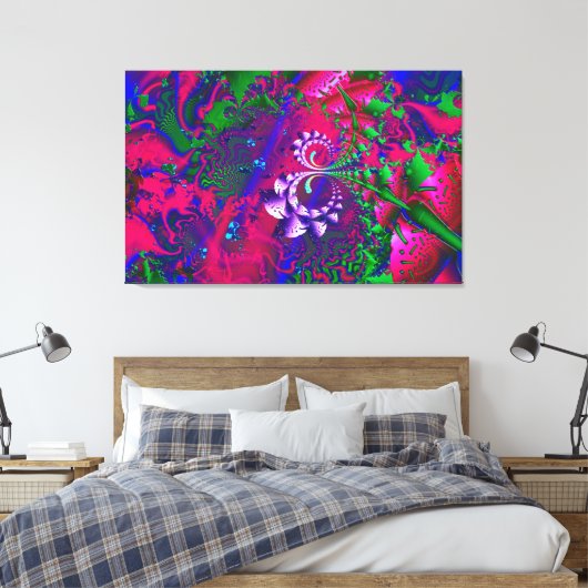 Nerdberries Psychedelic Fractal Canvas Afdruk (Insitu (Slaapkamer))