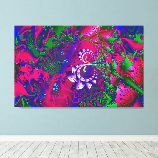 Nerdberries Psychedelic Fractal Canvas Afdruk (Insitu (Houten vloer))