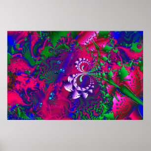 Nerdberries Psychedelic Fractal Poster