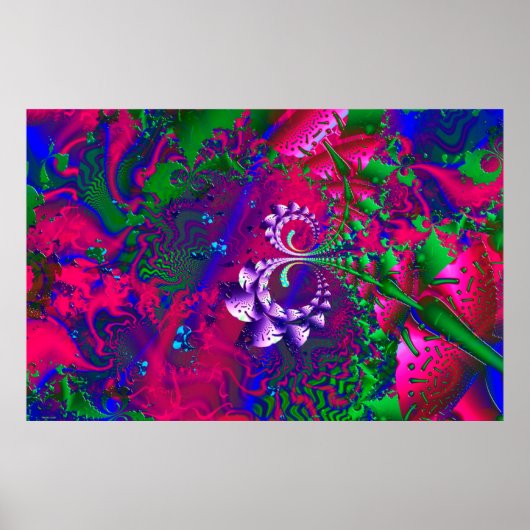 Nerdberries Psychedelic Fractal Poster (Voorkant)