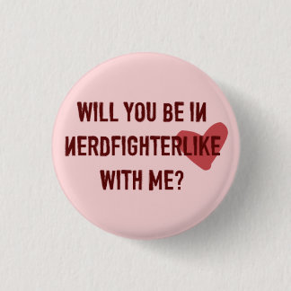 Nerdbestrijterachtige Button Pink.