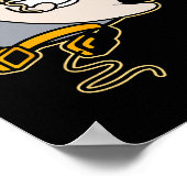 Nerdcat eet Ramen Gamer spel gepauzeerd  Poster (Hoek)