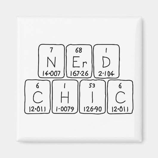 NerdChic periodieke lijstgradenmagnet Magneet (Voorkant)