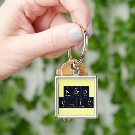 NerdChic periodieke lijstuitdrukking - het sleutel Sleutelhanger (Hand)