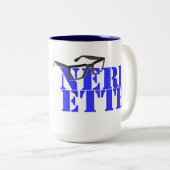 Nerdette Tweekleurige Koffiemok (Voorkant rechts)