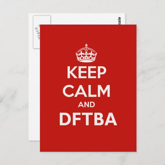 Nerdfighters houden kalm en DFTBA Briefkaart (Voorkant / Achterkant)