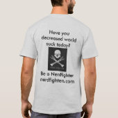 Nerdfighters, minder wereld zuigen t-shirt (Achterkant)
