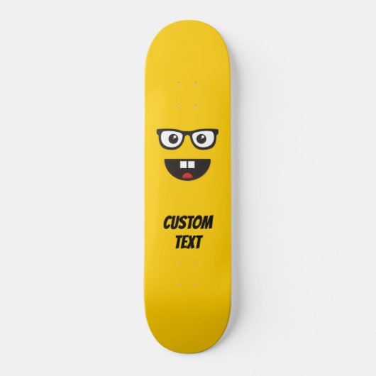 Nerdgezicht Persoonlijk Skateboard (Voorkant)