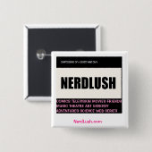 NerdLush~ vierkant, NerdLush Community-toets Vierkante Button 5,1 Cm (Voorkant /achterkant)