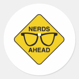 Nerds Ahead Ronde Sticker