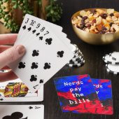 Nerds betalen de rekeningen pokerkaarten (Insitu)