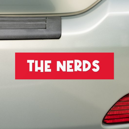 Nerds-Bumpersticker Bumpersticker (Op auto)