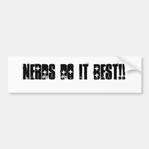 Nerds doen het best! bumpersticker