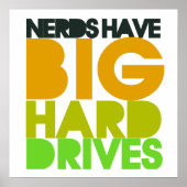 Nerds heeft grote harde schijven poster (Voorkant)