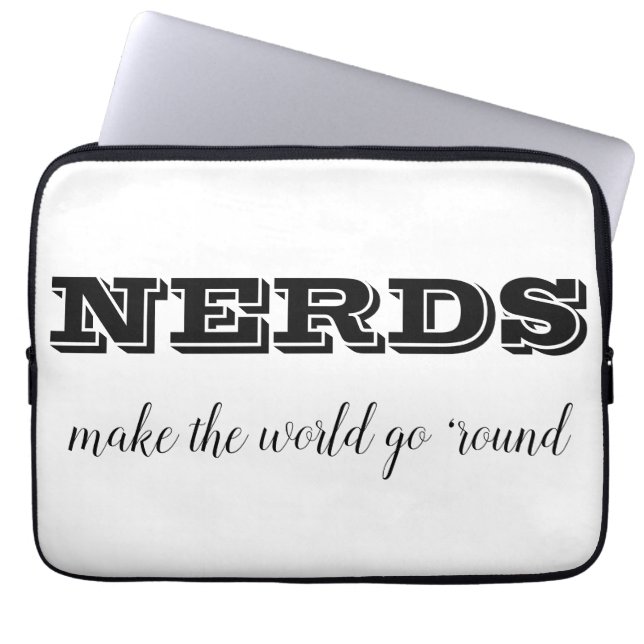 NERDS laten de wereld draaien Laptop Sleeve (Voorkant)