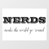 NERDS maakt de wereld rond Raamsticker (Vel)