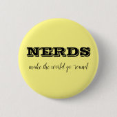 NERDS maakt de wereld rond Ronde Button 5,7 Cm (Voorkant)