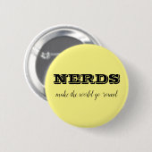 NERDS maakt de wereld rond Ronde Button 5,7 Cm (Voorkant /achterkant)