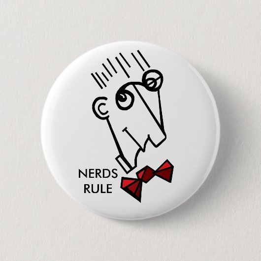 Nerds-regel Ronde Button 5,7 Cm (Voorkant)