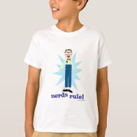 Nerds Rule Goofy Geeky Dork Cartoon Karakter