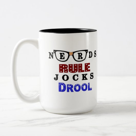 Nerds Rule Humor Koffie Mok (Links)
